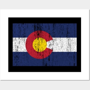 Retro Vintage Colorado State Flag v2 Posters and Art